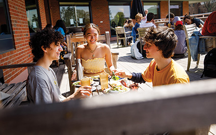 students at lunch